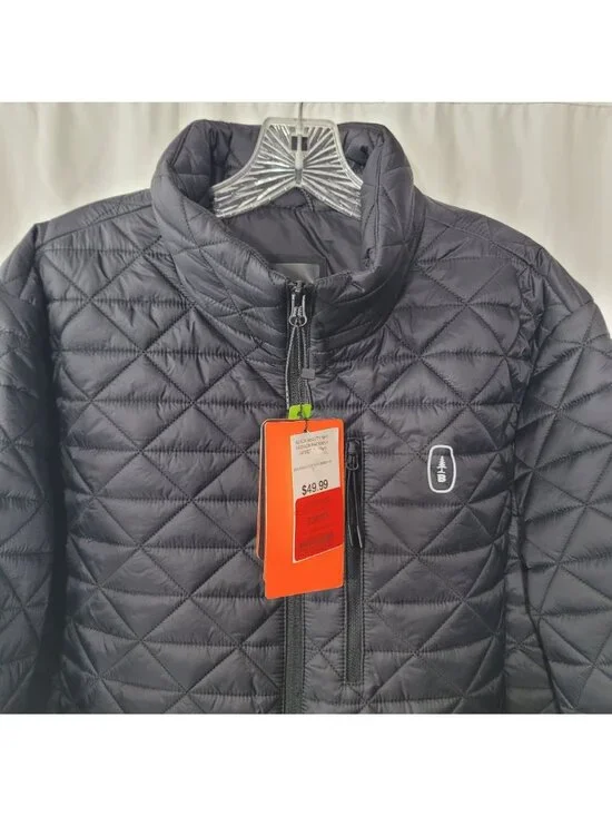 Bass Delta Diamond Outdoor Men's Black Packable Puffer Quilted Jacket Size L NWT - Picture 4 of 16